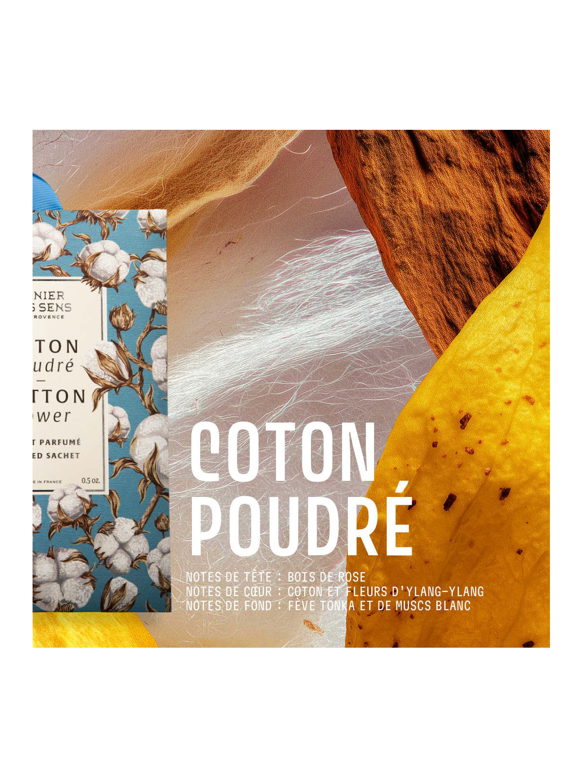 Sachet parfumé Coton Poudré 15g