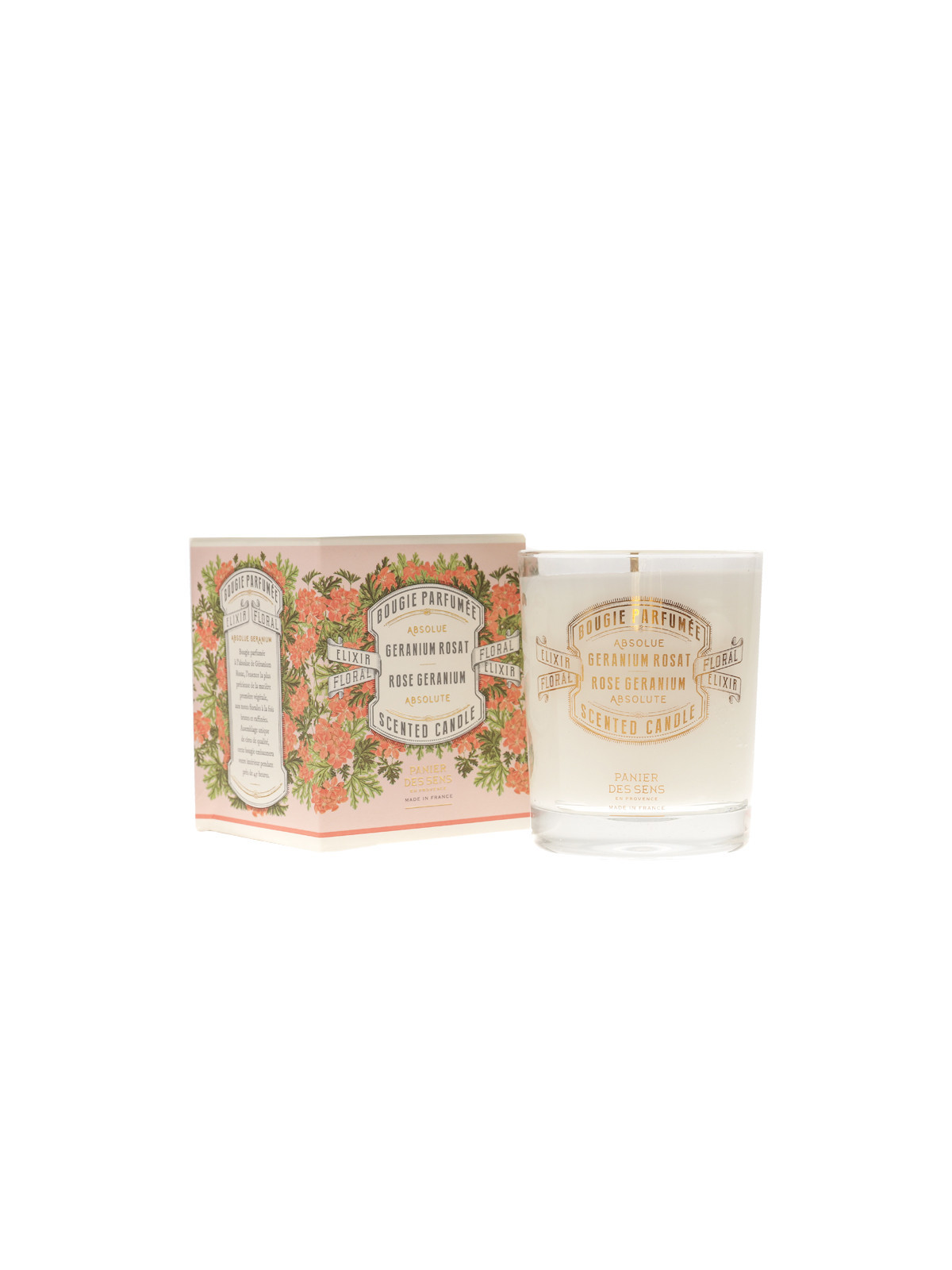 TESTEUR ABSOLUES Bougie parfumée Géranium Rosat 180g