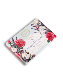 AUTHENTIQUES - Set of 3 soaps 100g (3.5 oz.) - Cotton, Lavander, Rose