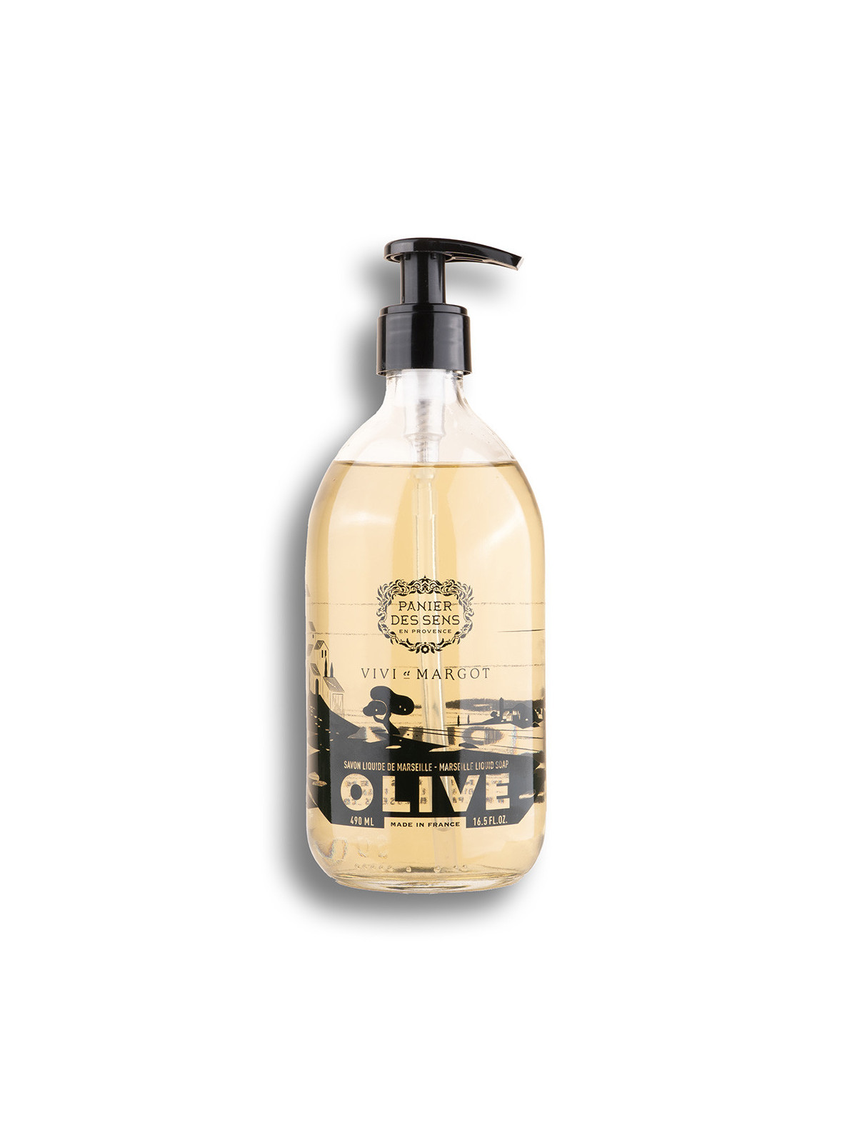 Flacon Verre Savon Liquide Marseille Olive- Edition Limitée