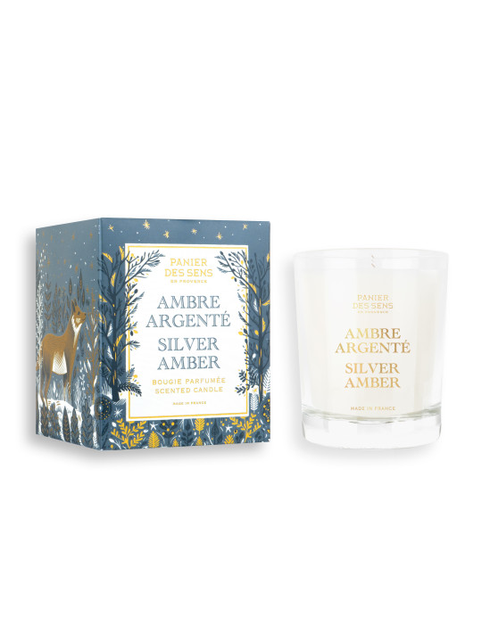 TESTEUR NOEL 24 Bougie parfumée Ambre Argenté 180g